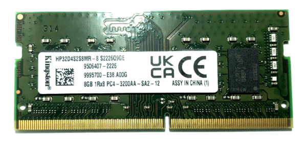 8GB DDR4 RAM Kingston Arbeitsspeicher SO-DIMM 3200 PC4-25600 für Notebook, Laptop